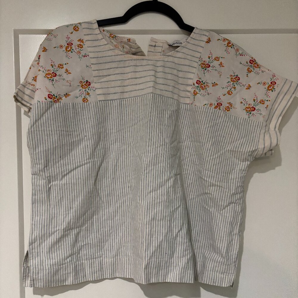 Madewell The New Denim Project Patchwork Top NWT